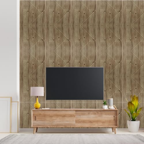 Image of Kayra Decor 3D Self Adhesive Wall Panel Beach Wood TP 106 Design Pack of 40 Covers 107.80 Sq. Ft.