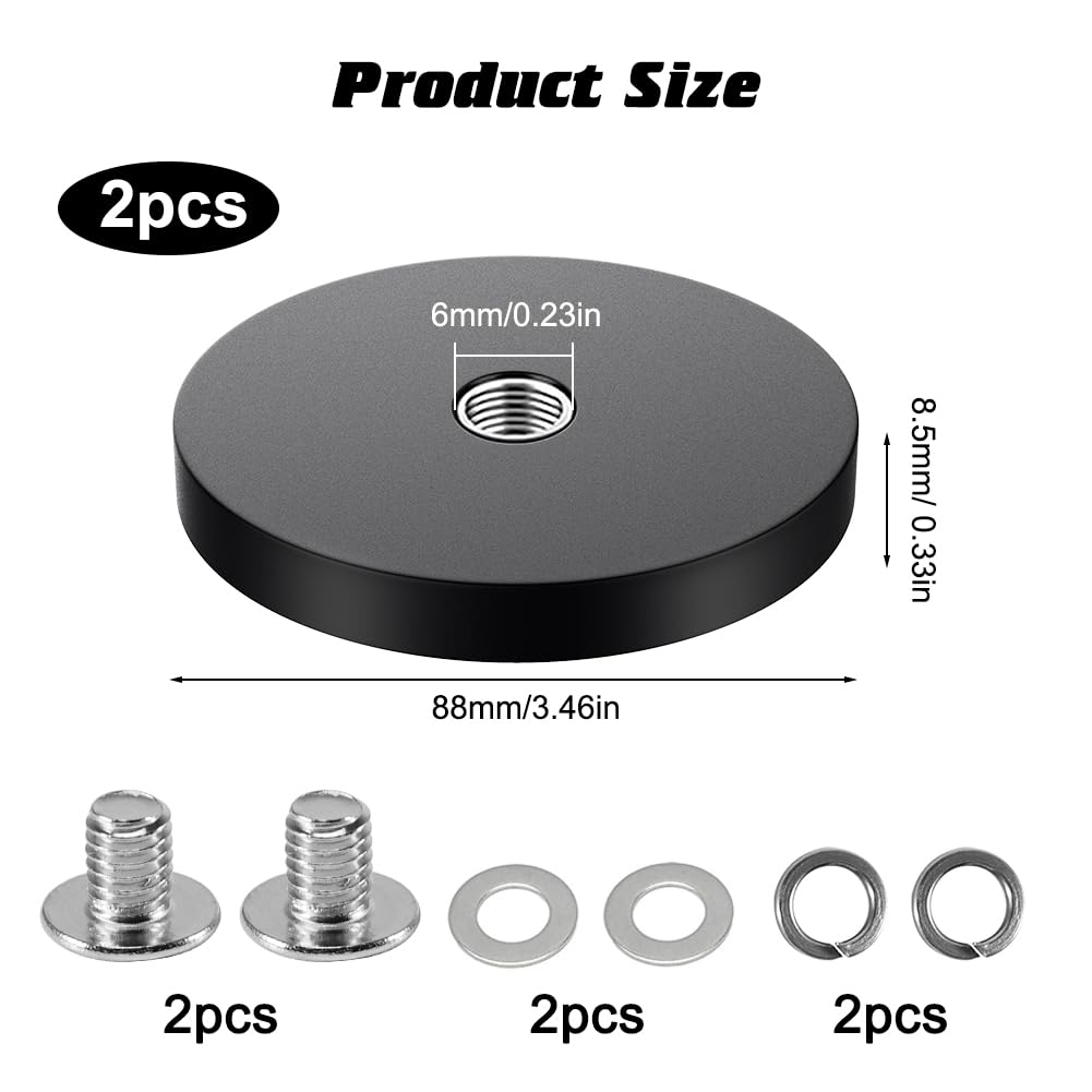 Magneti Gommati Con Filettatura Interna Nero | 22 Mm