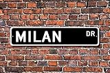 Photo Gallery tnnd cartello di milano gift milan visitor souvenir italia city european city milan targa in metallo per uso interno ed esterno, recinzione stradale, 10,2 x 40,6 cm Photo Gallery tnnd cartello di milano gift milan visitor souvenir italia city european city milan targa in metallo per uso interno ed esterno, recinzione stradale, 10,2 x 40,6 cm