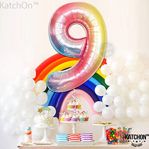 Image of KatchOn Cloud 9 Party Decorations 40 Inch for 9th Birthday Decorations