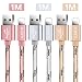 Produktbild Luvfun [3-Pack] Kabel für iPhone, 1M Nylon USB Kabel Phone Ladeka0bel Datenkabel für iPhone Gerät (Roségold+Silber+Gold)