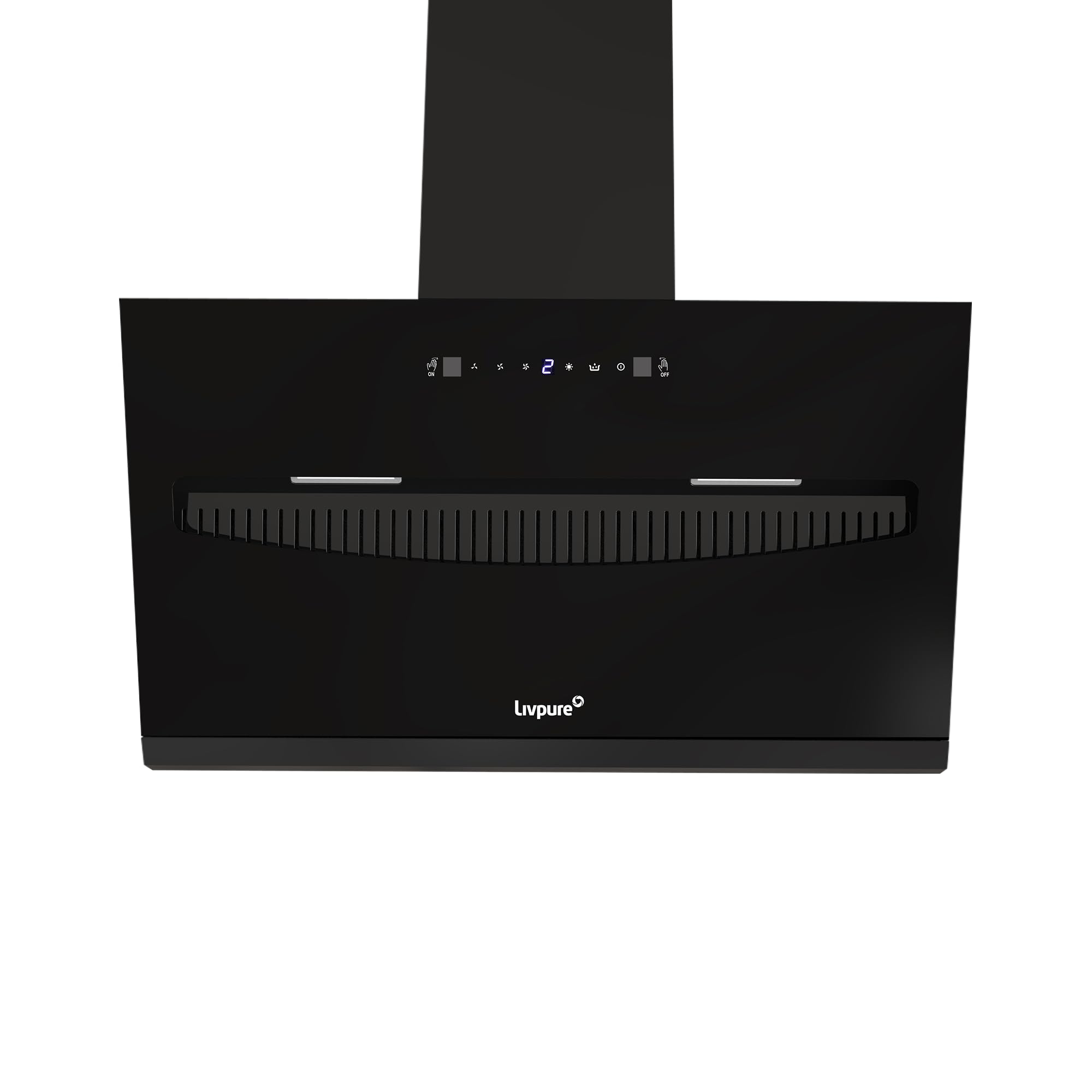 Livpure Ivy 90 cm | Slant | 1350 m³/hr Suction | Filterless | Touch & Gesture Control | Low Noise | Lifetime Motor + 2 Years Comprehensive Warranty | Black
