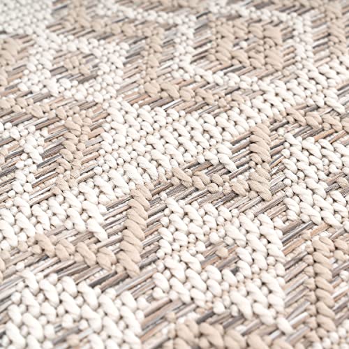 Tapete Paco Home para Patio Beige 5'3" x 7'3" miniatura 3