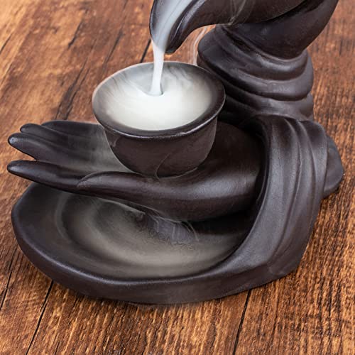 Wonxisyo INCENSE HOLDER1-1 Waterfall Incense Burner Buddha Hand Backflow Incense Waterfall Burner Smoke Incense Holder Waterfall thumb #5