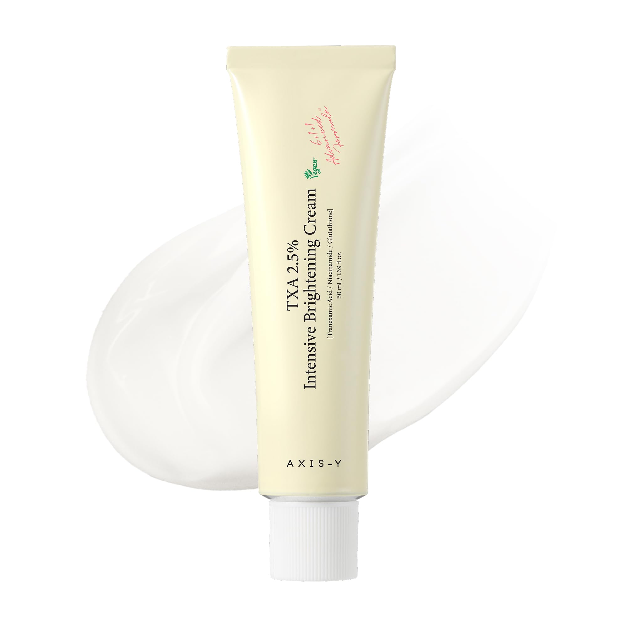 AXIS-Y TXA 2.5% Intensive Brightening Cream - Tranexamic Acid, Niacinamide & Glutathione for Hyperpigmentation & Dark Spot Corrector - Vegan Korean Skin Care Moisturizer Face Cream - 50ml/1.69 fl. oz.