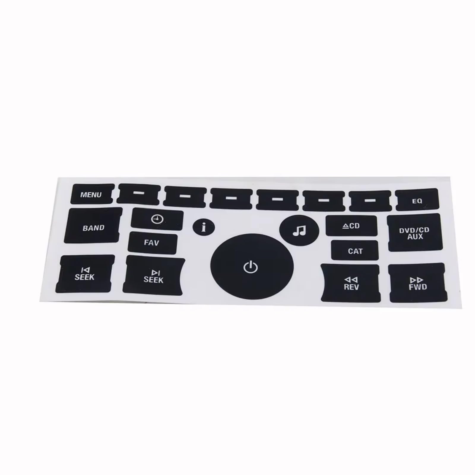 Car Button Stick Compatible with GMC Black Car Button Sticker Radio AC Climate Control Button Repair Decals Stickers Accessories Replacement