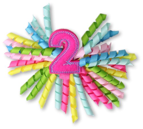 Mud Pie Baby-Girls Newborn Second Birthday 3-In-1 Bow, Multi Colored, One Size