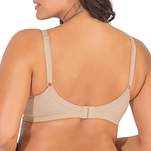 Image of Fruit of the Loom Women's Seamed Unlined Wirefree Bra, Sand, 40DD
