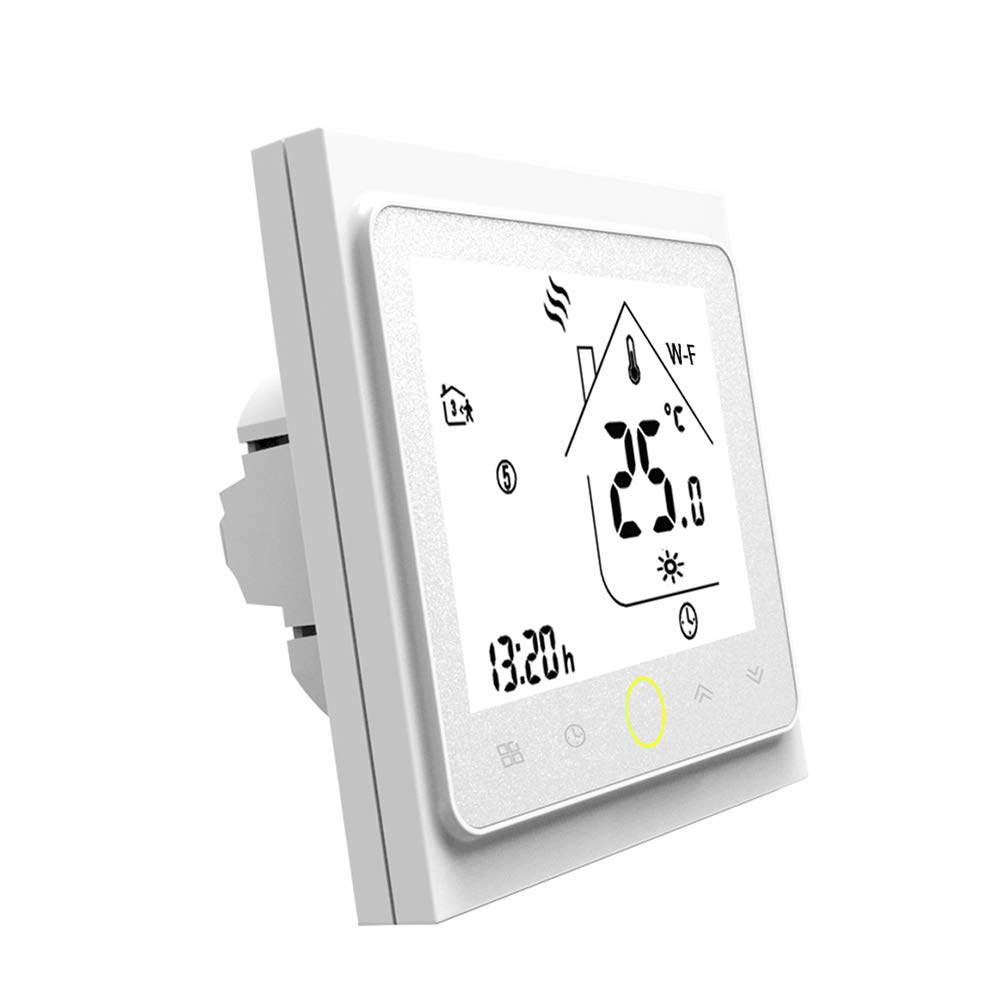 Fdit Thermostat Intelligent Wi-FI Blanc écran Tactile Contrôleur de