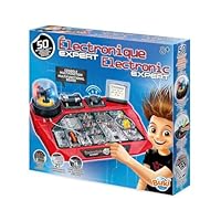 Buki France 7160 Electronic Expert. Children's Electric Circuit Experiments. STEM Toy with 50 Experiments. Includes resistors, diodes, switches, rotating lights, LEDs and more. Science Kit for kids 8+