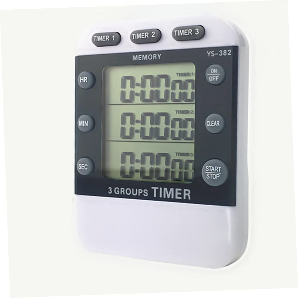 3pezzi Cronometro Digitale Lcd Tre Linee Timer Sportivo Cucina Cronografo Portatile Senza Batteria Funzione Di Countdown Con Memoria Utilizzo Facile Per Cottura e Allenamento