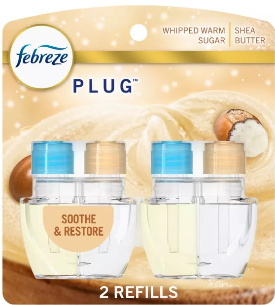 Generic F.e.b.r.e.z.e Odor-Fighting Fade Defy Plug Air Freshener (2) of 0.87 fl oz Refills (Soothe & Restore), Clear