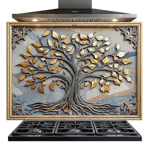 Tempered Glass Backsplash Kitchen