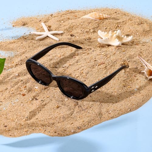 Medium Polarized Oval Sunglasses for Women Men, Big 90s Cat Eye Sunglasses Womens UV400 Protection3