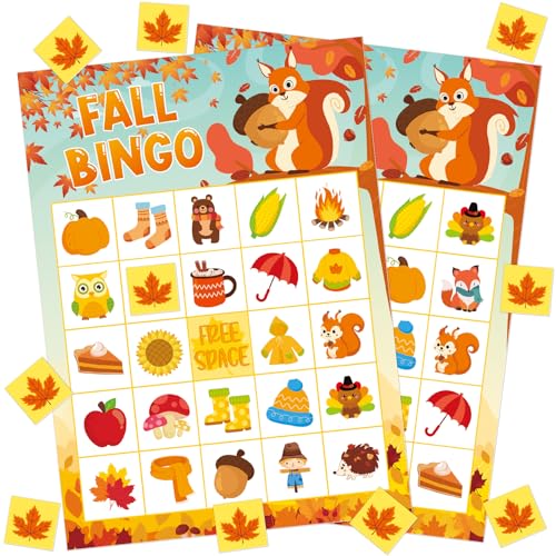 Tendfine SY-FALL-BINGO-GAME 24 Players Fall Bingo Game Cards cover