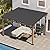 Macrout 12'x14' Outdoor Gazebo, Heavy Duty Pergola with Sloped Metal Roof and Aluminum Frame, Permanent Gazebos for Patio, Decks, Backyard, Garden, 4756 (Sloped Roof + Brown Frame, 12'x14')