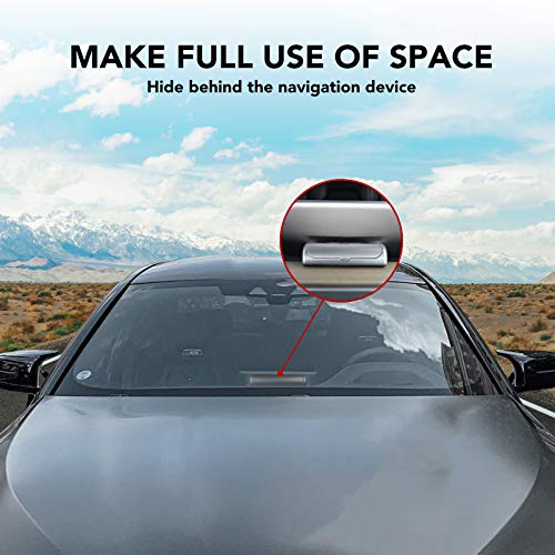 BASENOR Tesla Model 3 Model Y Sunglasses Holder Hidden Eyeglass Cases Storage Box Silver