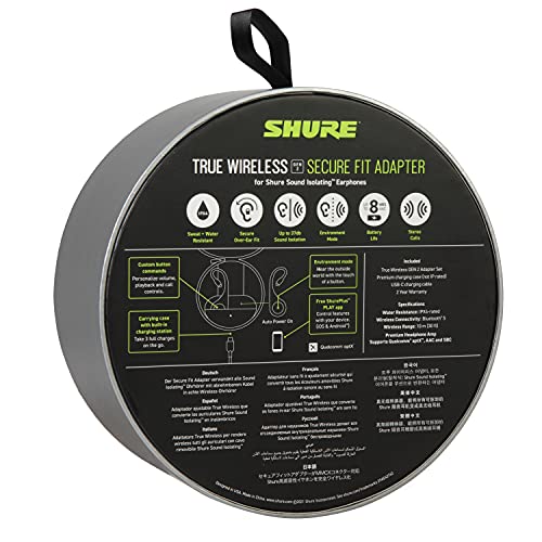 undefined SHURE シュア RMCE-TW2 ブラック ワイヤレス・セキュアフィット・アダプター : ワイヤレスイヤホン変換 MMCX 耳掛け IPX4防滴 外音取り込み マイク付 Bluetooth 5.0 音楽 オーディオリスニング ランニング トレーニング ウォーキング Type-C ケーブル 付属 【国内正規品/メーカー保証2年】 の商品画像 13