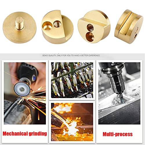 Qinwuwu Mirror Clips 5-11Mm Thick Glass Clamps Wall-Mounted Mirror Hanger Gold Pure Copper Mirror Mounting Clips For Wall Bathroom Dresser 4 Pcs #TOP4