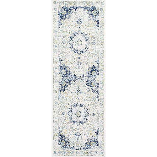 Anjing Verona Runner - Alfombra Antimanchas, diseño Vintage, Color Az