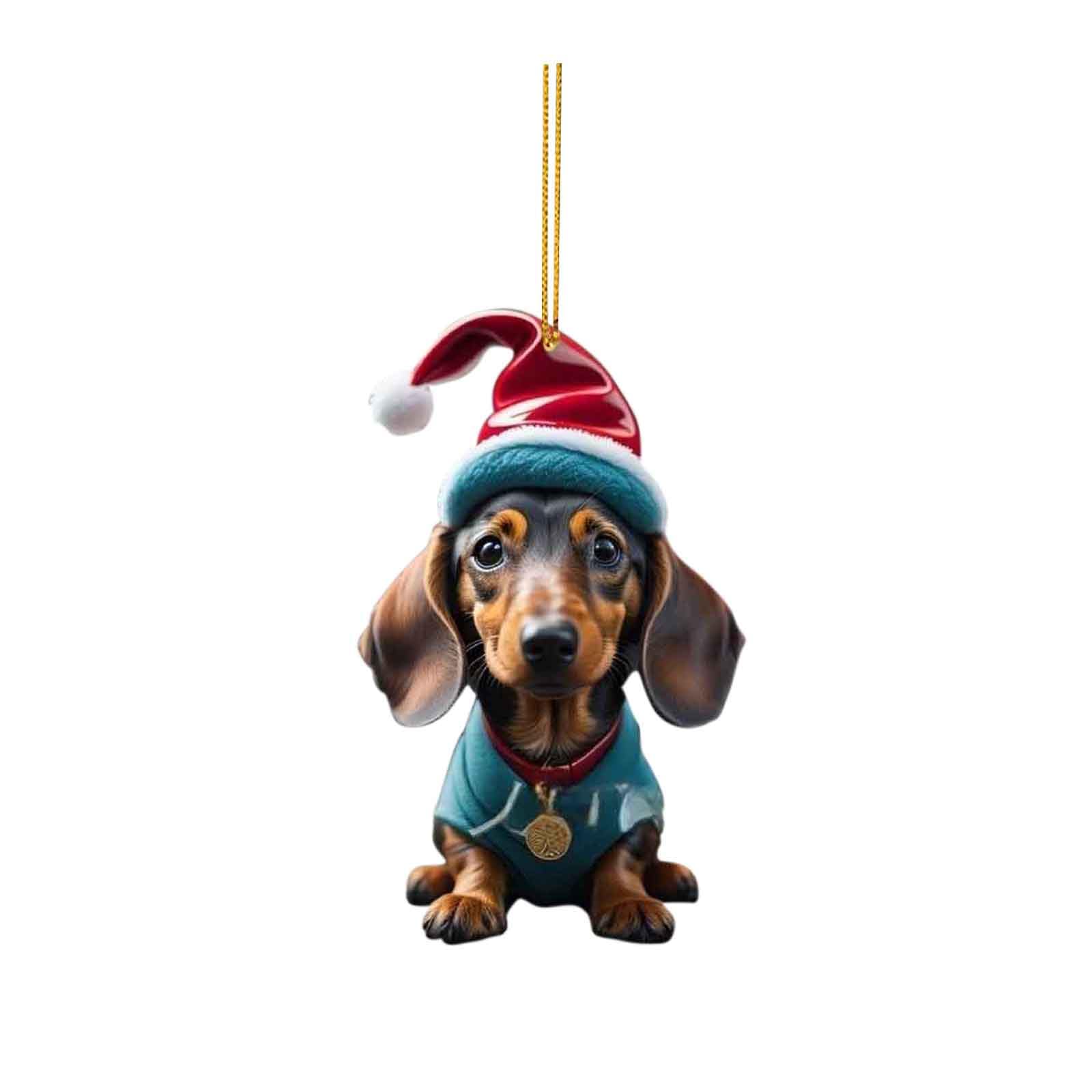 Xmas Decorations Sale Clearance Dog Car Hanger Bauble Household Christmas Tree Decoration Christmas Ornament Baubles Acrylic Xmas Decor for Home Holiday Party