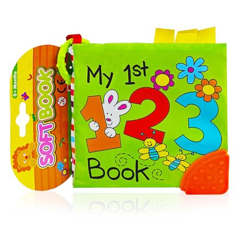 Image of 123 Book,Baby Soft Books Toys, Feel Crinkle Cloth Book for Infant Baby 0-3-6-12 Months