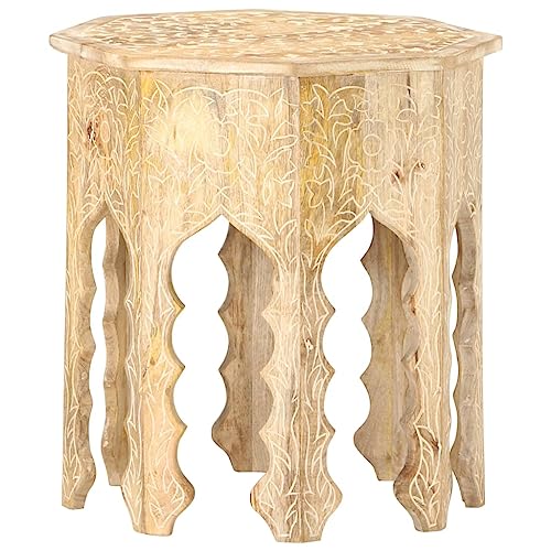 YAFF Side Table Ø18.9 Solid Mango Wood (21.428lbs)