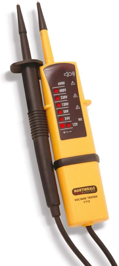 Martindale VT12 Two Pole Voltage and Continuity Tester, Yellow Martindale VT12 Two Pole Voltage and Continuity Tester, Yellow