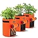 Produktbild Aogist Pflanzen Tasche Kartoffel Pflanzsack Kartoffelsack Pflanzsack Pflanzbeutel Pflanztopf Dauerhaft Atmungsaktiv Beutel mit Fenster Klettverschluss (Orange 7 9 10 Gallon)