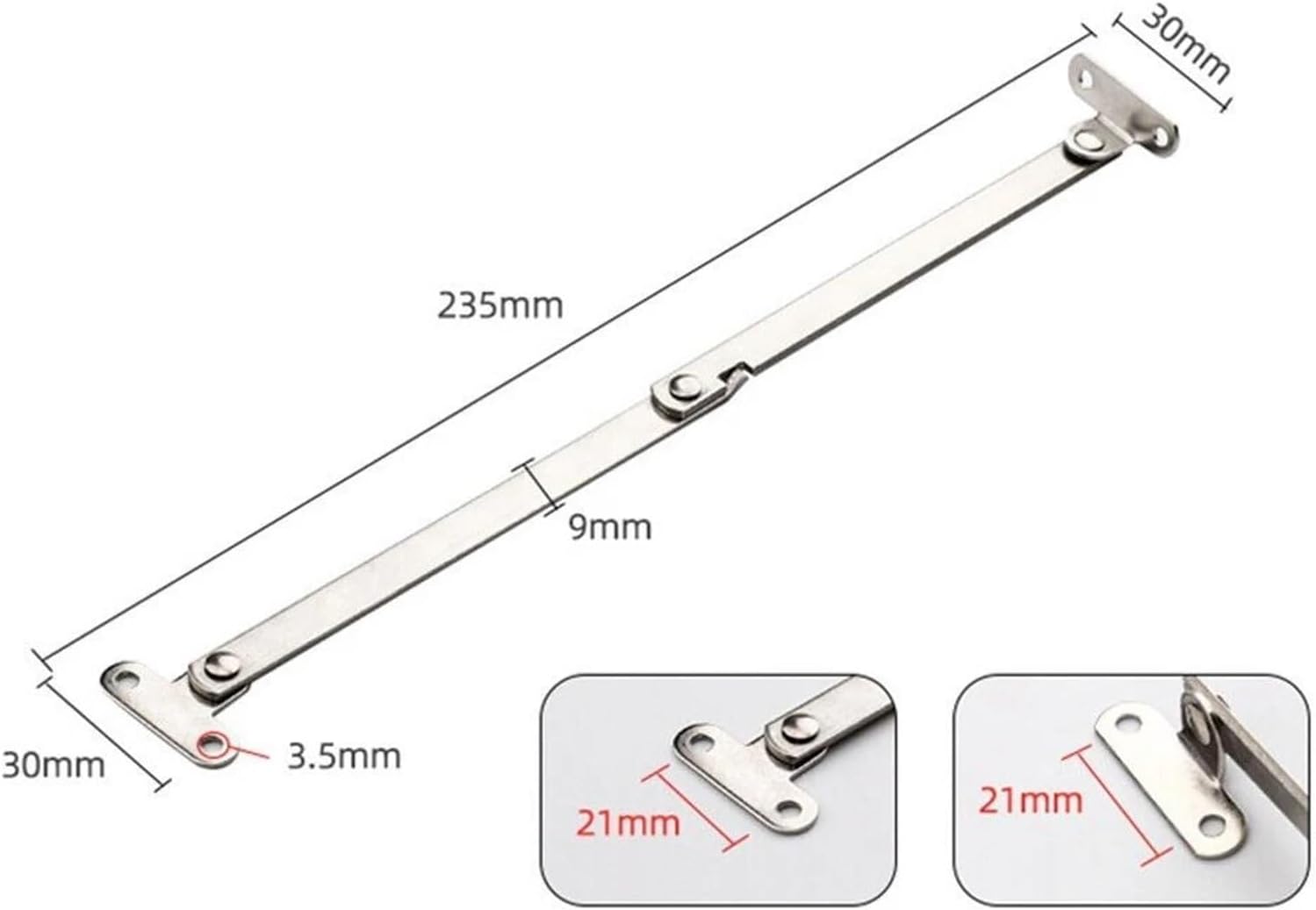 2PCS Stainless Steel Folding Pull Rod Cabinet Door Movable Lift Up Support Hardware Cabinets Hinges Display Rack Pull Rod