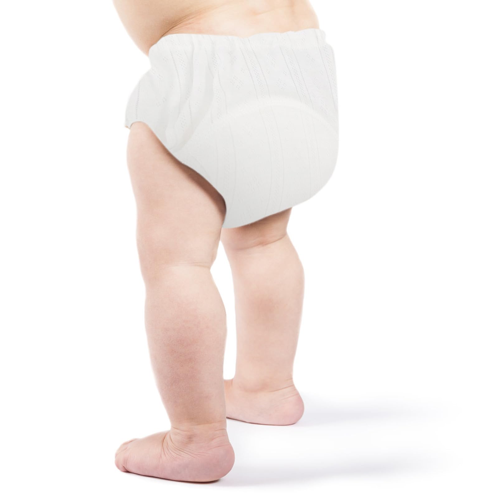 Pantalones de Entrenamiento Blanco de Algodón 5 Piezas para Bebés