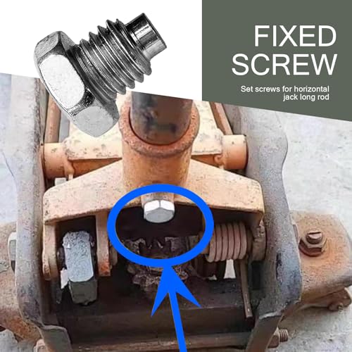 Image of 3 PCS Car Jack Pressure Rod Fixed Screw Replacements, 0.46In x 0.74In Horizontal Design, Waterproof Durable Metal Vehicle Floor Jack Handle Bolt, Universal for Most Cars (Silver)