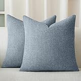 a moment Kissenbezug 40x40cm Blau 2er Set Chenille...