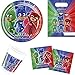 Party-Teufel® PJ Masks – Pyjamahelden Party-Set 44-teilig Servietten Pappteller Becher Partytüten für 8 Kinder Kindergeburtstag Partygeschirr