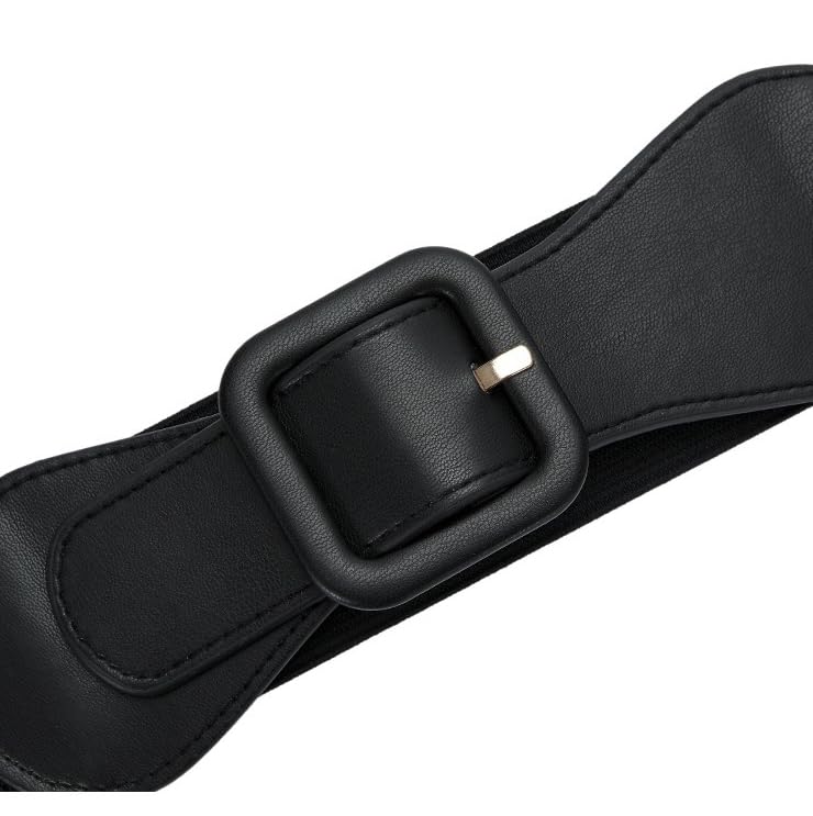 COTIM COYIN Women's Elastic Wide Stretchy Vintage Chunky Buckle Belt3