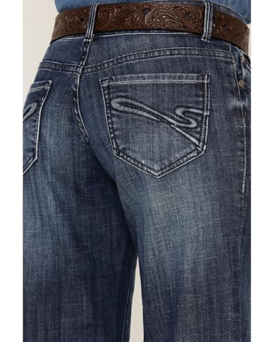 Stetson Women's 214 Medium Wash Trouser Fit Jeans Blue 2 REG4