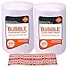 2-Pack Bubble Cushioning Wrap Rolls for Heavy-Duty Packing (3/16", 12" x 60 ft Total), Easy-to-Tear 12" Sheets, Plus Free 'Fragile, Handle with Car