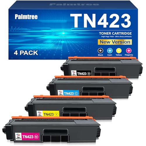 Plamtree TN423 Toner Kompatibel mit Brother TN-423 TN-423BK TN-421 für Brother MFC-L8690CDW Toner HL-L8260CDW HL-L8360CDW MFC-L8900CDW DCP-L8410CDW DCP-L8410CDN (Schwarz Cyan Gelb Magenta 4er-Pack)