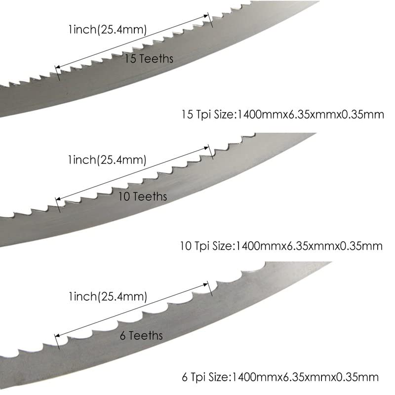 2 szt. 1400x6,35x0,35mm Narzędzia taśmowe do obróbki drewna TPI 6 10 15 1400mm Brzeszczot do piły taśmowej(6TPI)