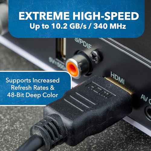 Image of Orei UltraHigh-Speed 4K HDMI Cable 3 Meter (9.84ft) - HDMI Cable 4K@60Hz, HDR10, ARC, 3D - Durable PVC - Compatible With TVs, Sound Bar, Laptop, Projector & More (2 Pack)