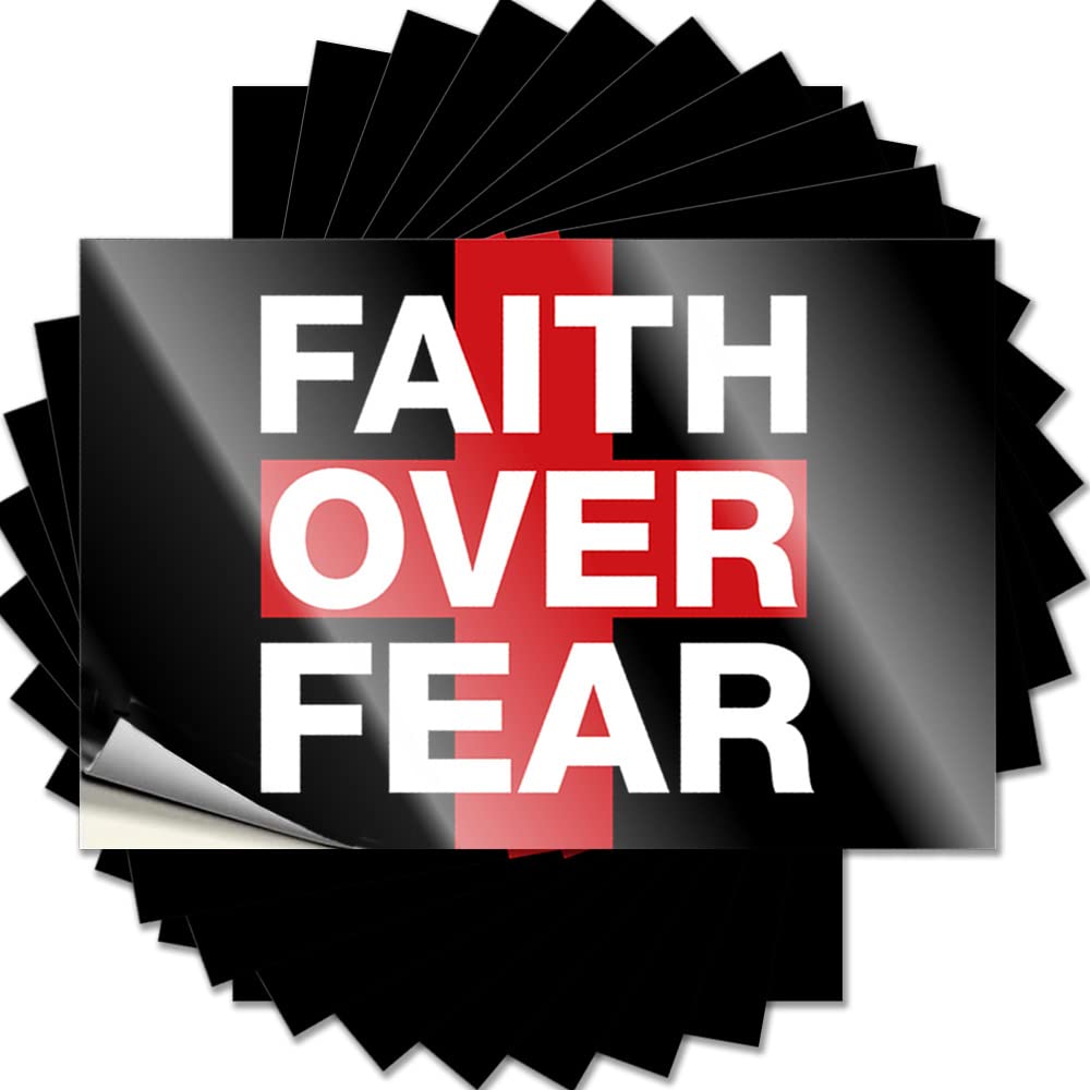 Saying Golden Beauty Waterproof - Faith Over Fear Bible Scripture Verse Reusable Self Adhesive Decal for Surfing Use(12X18CM)