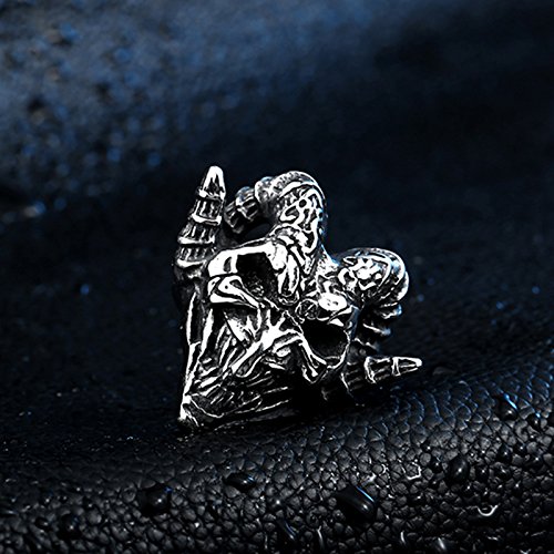 Image of Genuine Stainless Steel Ring Jewelry for Men Fashion Punk Biker Skull Rings
