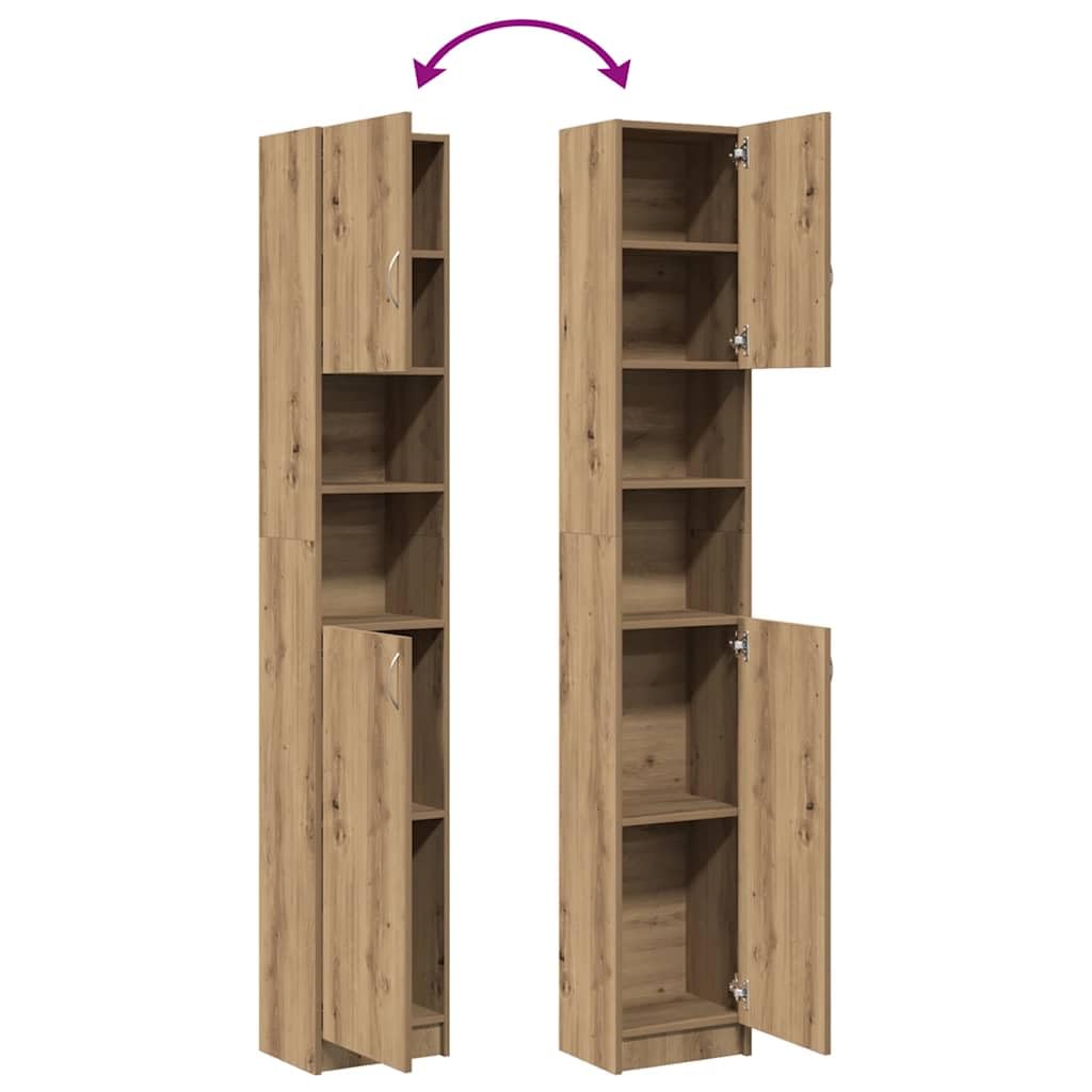 vidaXL Mueble de baño Artisan Oak 32x25,5x190 cm Madera de ingeniería