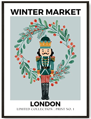 Roxbury Row Christmas Decorations for Home, Interchangeable Holiday Decor, Nutcracker Christmas Decor, Aesthetic Christmas Decor Modern, Winter Decor, Summer Lemon Decor (2-Sided Unframed 12x16)