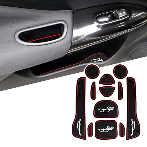 Tapis antidérapant Juke F15 pour console centrale et rangement intérieur en caoutchouc rouge