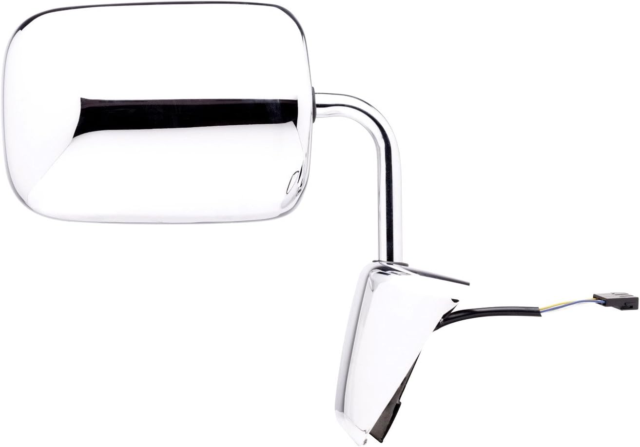 Fit System 60127C Passenger Side Mirror for Dodge Pick Up/Ram Charger, (6x9 Option), Chrome, Foldaway, Power
