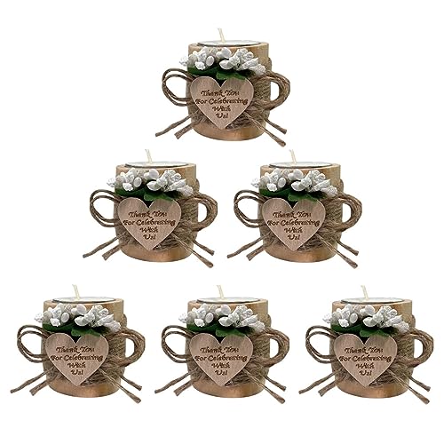 Decorhome Portavelas de madera, portavelas de madera | Portavelas de té de madera para despedida de soltera, regalos de boda para el salón