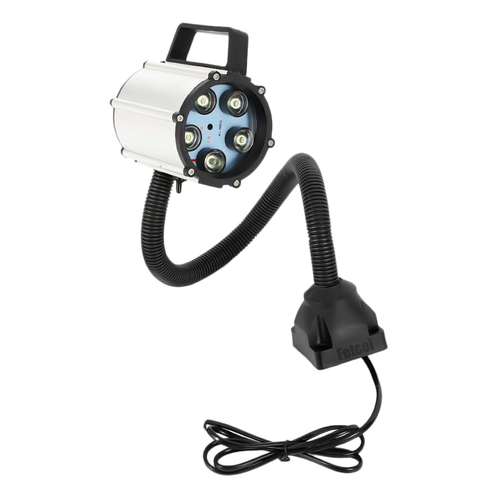 Lampa maszynowa z łabędzią szyją, 5 W, lampa LED do stołu warsztatowego 50 cm, wąż skierowany 360°, podwójna rurka, lampa typu łabędzia szyja, wodoszczelna głowica lampy