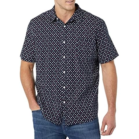 Camisa Amazon Essentials de Popelina elástica, Manga Corta Hombre Cover