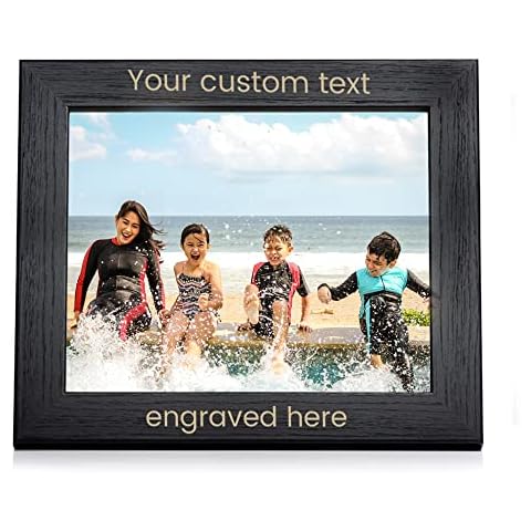 Lifetime Creations Custom Picture Frame, Personalized Gift - Black (8" x 10" Landscape), Engraved Design With Your Own Text, Made in USA, Design Customizable Gift for Best Friend, Birthday, Christmas Cover